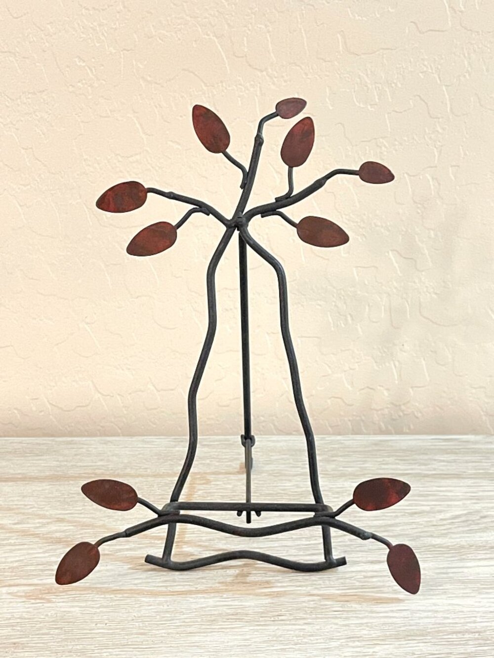 Metal Easel Stand Tree Branch Leaf Display Rack for Books Frames Plates